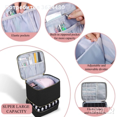 Компактна чанта за пренасяне на инструменти и UV лампа 4769, снимка 3 - Други стоки за дома - 53235685