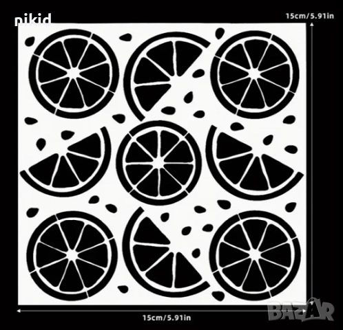 Лимон лимони портокал стенсил шаблон спрей торта украса сладки Scrapbooking, снимка 2 - Други - 52111724