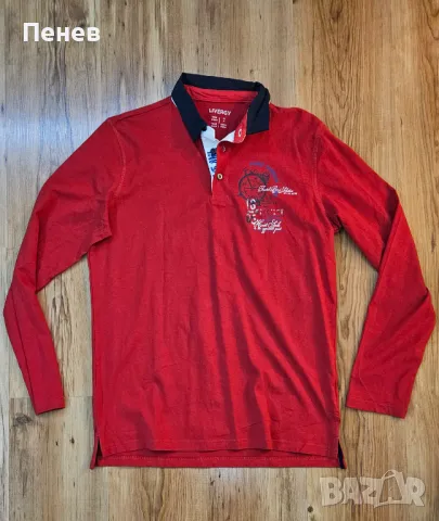 Мъжка червена блуза с яка