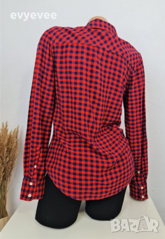 Дамска риза блуза червено и синьо каре, снимка 6 - Ризи - 38578061