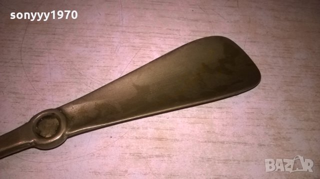 ретро обувалка-мед/месинг-внос швеицария-27х5см, снимка 8 - Колекции - 27099207