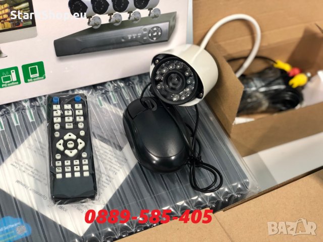 Лукс AHD 4 камери Sony Пълен Комплект видеонаблюдение охранителни dvr камера, снимка 10 - Комплекти за видеонаблюдение - 27839460