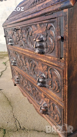 Антикварно бюро масив №56, снимка 3 - Бюра - 53390071