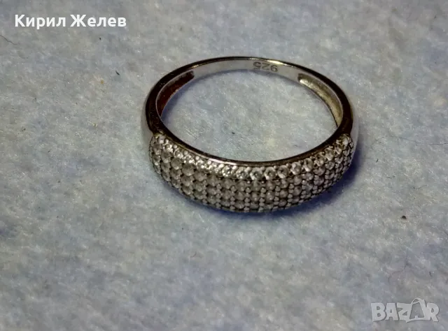 ЕЛЕГАНТЕН ФЕШЪН АРТ СКЪПОЦЕНЕН СРЕБЪРЕН ПРЪСТЕН РОДИРАНО СРЕБРО 925 ОБСИПАН с БЛЕСТЯЩИ ЦИРКОНИ 48878, снимка 5 - Пръстени - 49886319