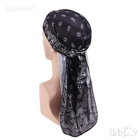 Хип - Хоп / Рап Дюраг Бандана - Черен, снимка 2 - Шалове - 44070474