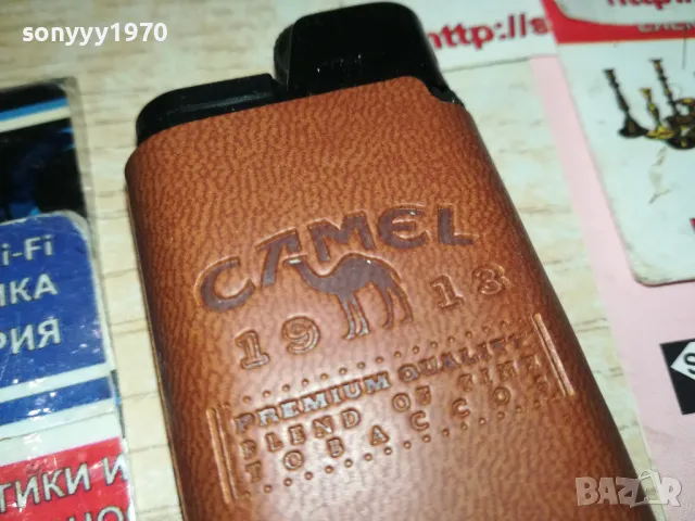 CAMEL-ЗАПАЛКА С КАФЯВА КОЖА 0112241215, снимка 5 - Колекции - 48174343