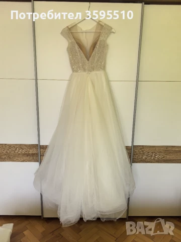 Обувки+Класна и бутикова булчинска рокля от италиански дизайнер, снимка 6 - Сватбени рокли - 49791700