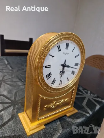 Рядък антикварен колекционерски бронзов каминен настолен френски механичен часовник , снимка 4 - Антикварни и старинни предмети - 49043364