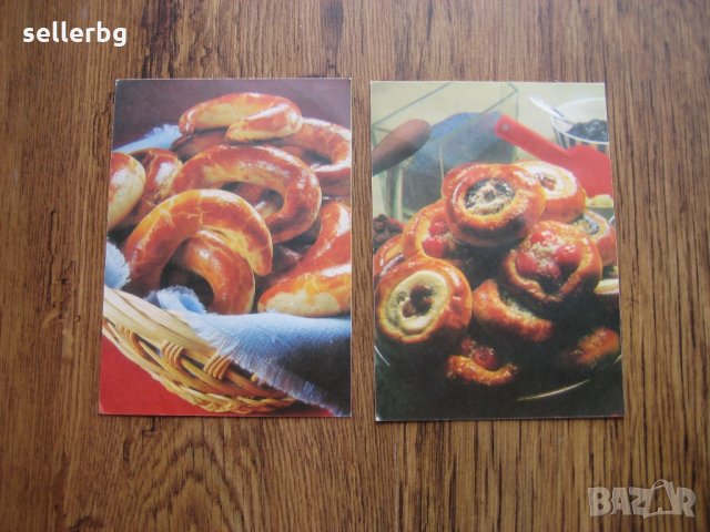 Рецепти върху картички за сладкиши от 80-те години, снимка 2 - Колекции - 32333855