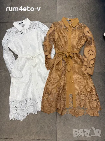 Рокля от едра дантела в 4 цвята, снимка 1