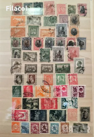 Царство България Лот 60 броя марки 1911 - 1944 година