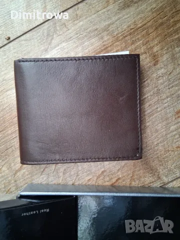 Мъжки портфейл естествена кожа кафяв цвят, снимка 6 - Портфейли, портмонета - 48545779