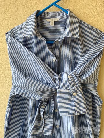 Дамска дълга риза H&M райе - L/XL, снимка 5 - Туники - 40405437