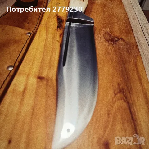 Ловен нож масивен с дръжка от еленов рог, снимка 13 - Ножове - 49869832