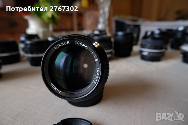 Nikon Nikkor AI 105mm f2.5 lens. Nikon, снимка 3 - Обективи и филтри - 53471111