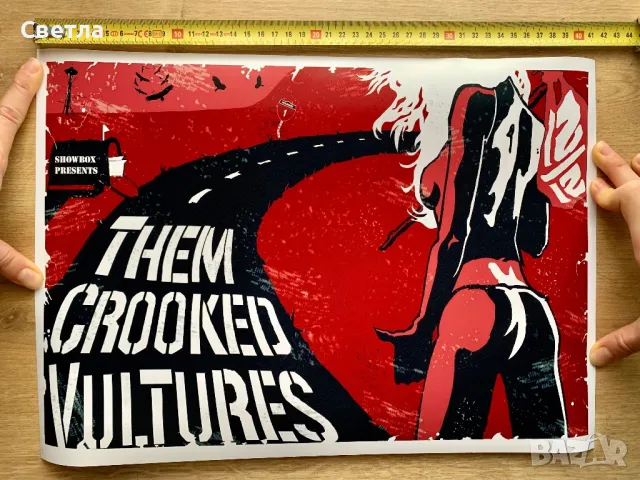 Оригинален плакат на “Them crooked vultures”, снимка 2 - Други музикални жанрове - 48590187