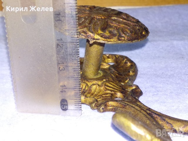 СТАРА КРАСИВО СТИЛНО ОРНАМЕНТИРАНА БРОНЗОВА РЕТРО ЗАКАЗАЛКА За ПОРТМАНТО 42762, снимка 12 - Антикварни и старинни предмети - 43827948