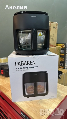 PABAREN 4.5L 1500W Дигитален екран модел от 2025 360 градуса видимост на храната