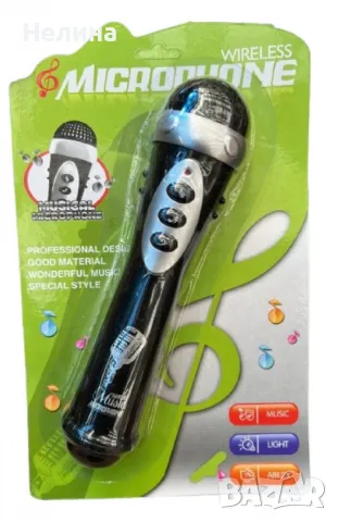 Детски микрофон с мелодии и светлини, снимка 2 - Други - 48715769
