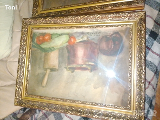 картини Анастас Стайков 1941г-бартер злато златен синджир златен ланец по договаряне , снимка 3 - Антикварни и старинни предмети - 53581613