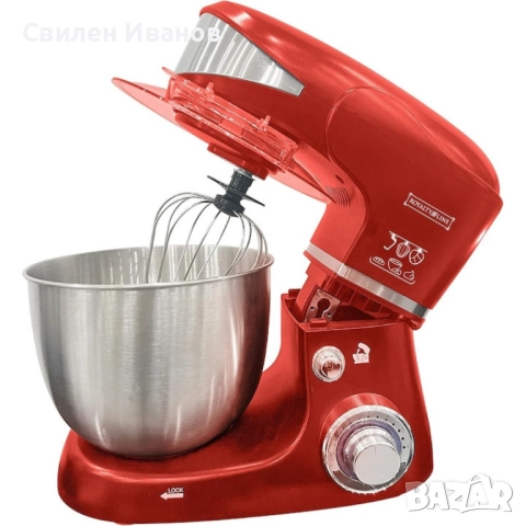 Многофункционален планетарен миксер с иноксова купа 5.5L Royalty Line RL-PKM1600, снимка 2 - Миксери - 51698340