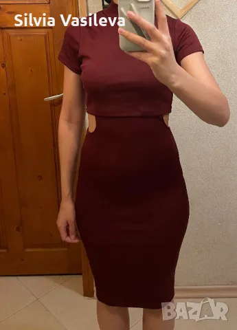 Рокля Bik Bok бордо, снимка 5 - Рокли - 47388327