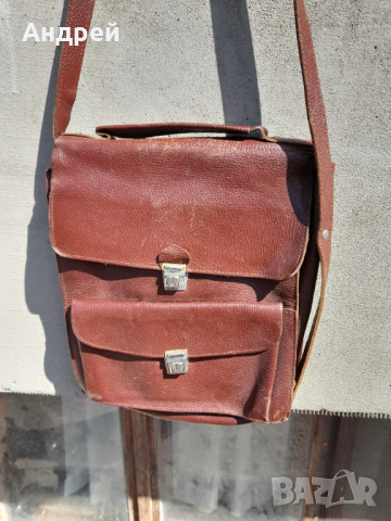 Стара кожена чанта #16, снимка 2 - Антикварни и старинни предмети - 36539183