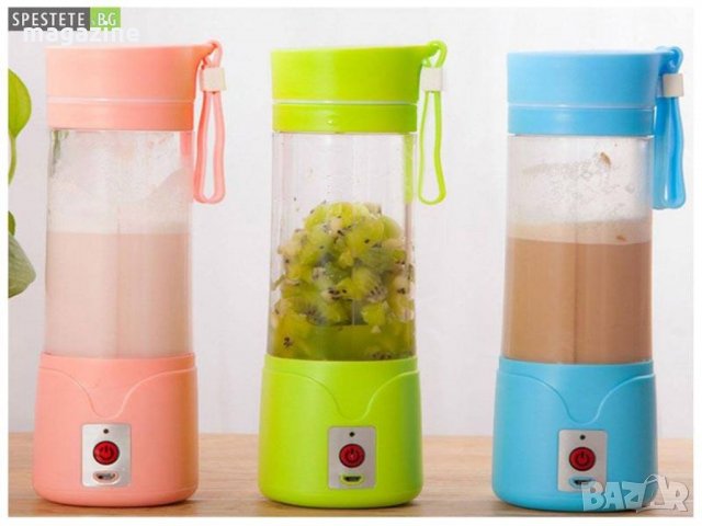 Портативен мини блендер с презареждаема батерия. , снимка 3 - Чопъри и пасатори - 32437517