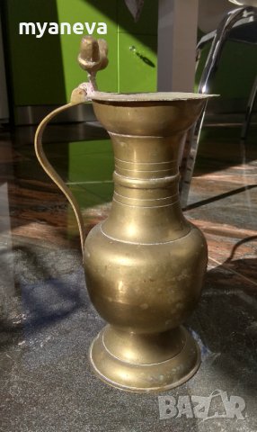 Бронзова масивна кана с богата орнаментика , снимка 2 - Антикварни и старинни предмети - 43024755