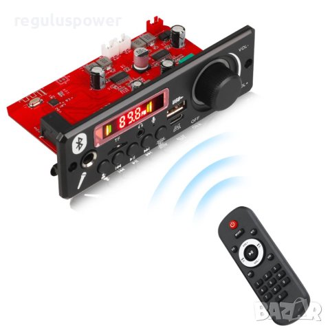 МП 3 плеър за вграждане 2*80W с Bluetooth 5.0, DC 8V-24V, Ouf 5V/2A, 6.35 мм in MIC, 3.5 mm out, снимка 9 - Аудиосистеми - 40549761
