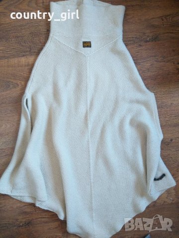 g-star new mono poncho knit wmn - страхотно дамско пончо, снимка 10 - Палта, манта - 27684598