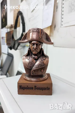 Статуетка-сувенир "бюст на Наполеон Бонапарт".Медна галванопластика.