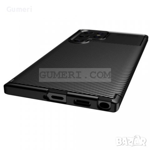 Samsung Galaxy S22 Ultra 5G Противоударен Силиконов Гръб - Карбон, снимка 5 - Калъфи, кейсове - 36849414
