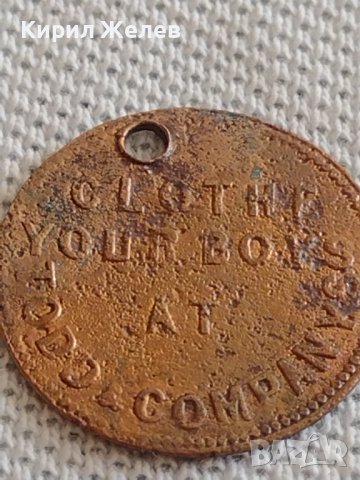 Стар КОРАБЕН ЖЕТОН над стогодишен рядък бронз мед за КОЛЕКЦИОНЕРИ 42494, снимка 3 - Други ценни предмети - 43906846