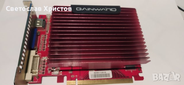 Продавам видео карта Gainward nVidia GF9500GT 1GB DDR2 128bit DVI VGA HDMI PCI-E, снимка 1 - Видеокарти - 43868874