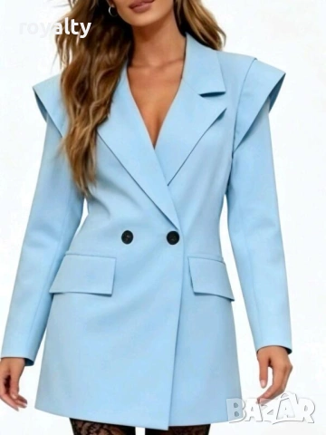 Дамско синьо сако