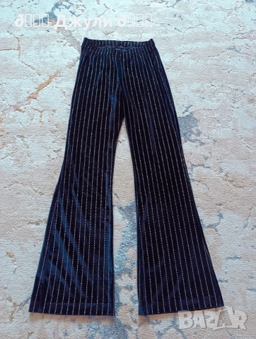 Моден бляскав панталон с широк крачол, снимка 4 - Панталони - 52903971