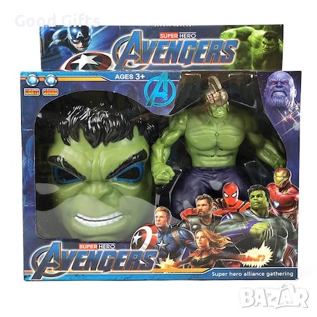 Фигура с маска Хълк, със светлини и звуци, снимка 4 - Други - 38093267