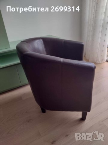 Стилно кафяво кресло, снимка 3 - Дивани и мека мебел - 43698106