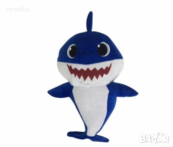 Играчка Baby Shark, Акула, Синя, Плюшена, 37 см., снимка 1 - Плюшени играчки - 40087117