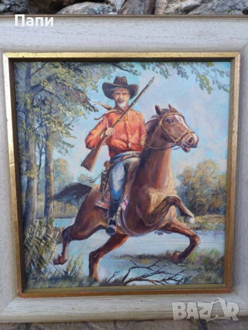 Лот от три картини-"Дивият запад"., снимка 7 - Антикварни и старинни предмети - 53268493