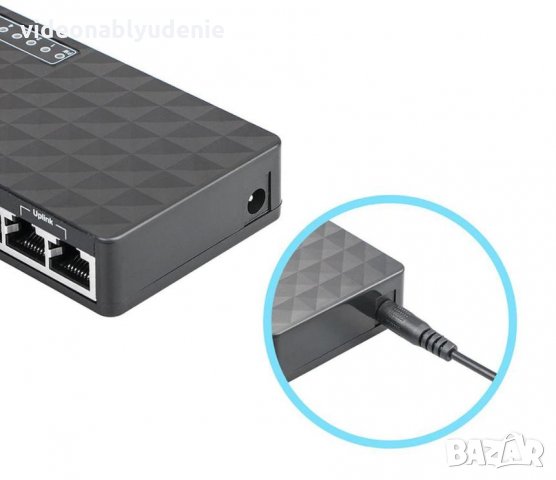 8 Port Poe Switch 6 + 2 Ports DC Мрежови IP Камери NVR LSPOE-06120A 8 Порт Суич от които 6 порта POE, снимка 11 - IP камери - 28567738