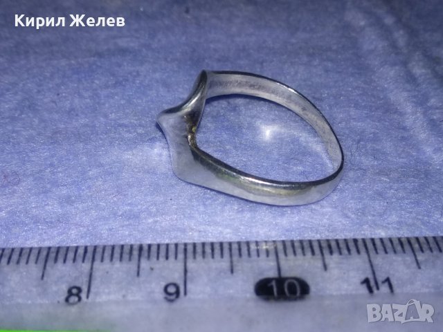 ЕЛЕГАНТЕН СТИЛИЗИРАН ВИНТИДЖ АРТ СРЕБЪРЕН ПРЪСТЕН СРЕБРО 900 ПРОБА МАЙСТОРСКА ИЗРАБОТКА 37869, снимка 14 - Пръстени - 40759808
