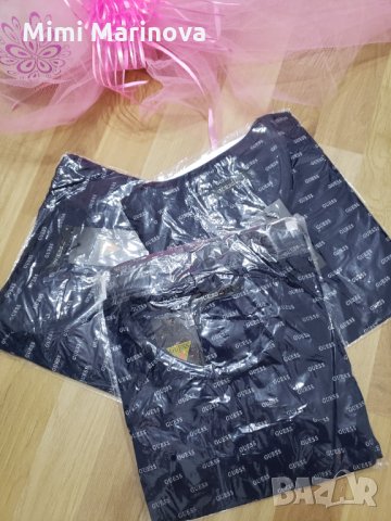 Памучна тениска #Guess с къс ръкав Налична в черно,тъмно синьо и червено, снимка 4 - Тениски - 32856260