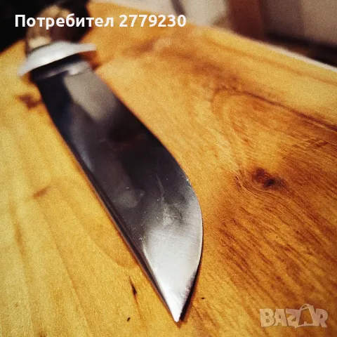 Ловен масивен нож с дръжка от еленов рог. Нов!, снимка 13 - Ножове - 49910145