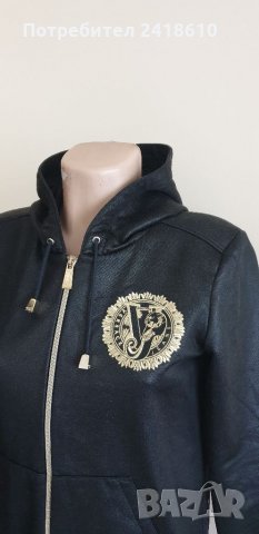 VERSACE Jeans Couture Womens Hoodie Size S /XS ОРИГИНАЛ! Дамски Суичер Тип Яке!, снимка 8 - Спортни екипи - 33116828