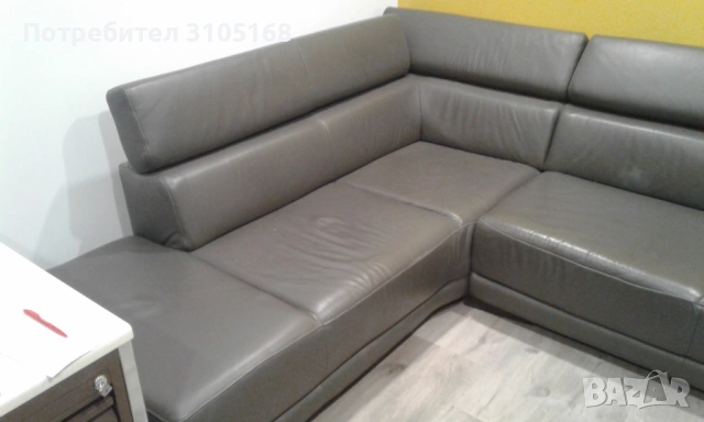 Дизайнерски кожен диван, снимка 7 - Дивани и мека мебел - 53023834