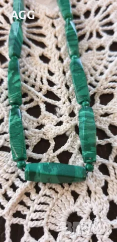 Стилно колие от малахит, снимка 2 - Колиета, медальони, синджири - 47818355