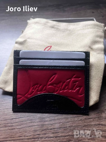 Портфейл / Картодържач Christian Louboutin кожен, снимка 4 - Портфейли, портмонета - 52352834