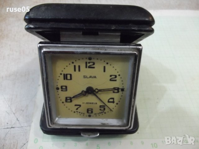 Часовник "SLAVA" будилник настолен туристически съветски, снимка 4 - Други - 38386598